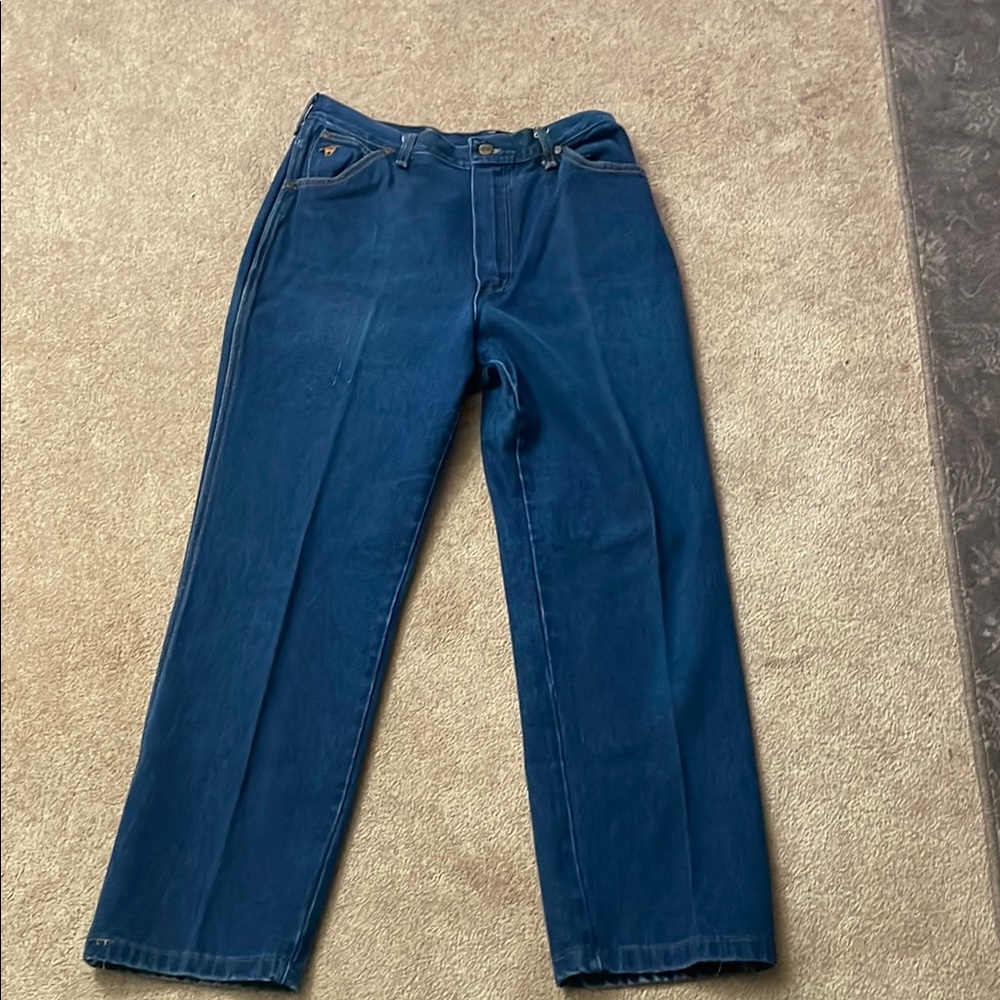 Wrangler Men's Deep Blue Straight Jeans